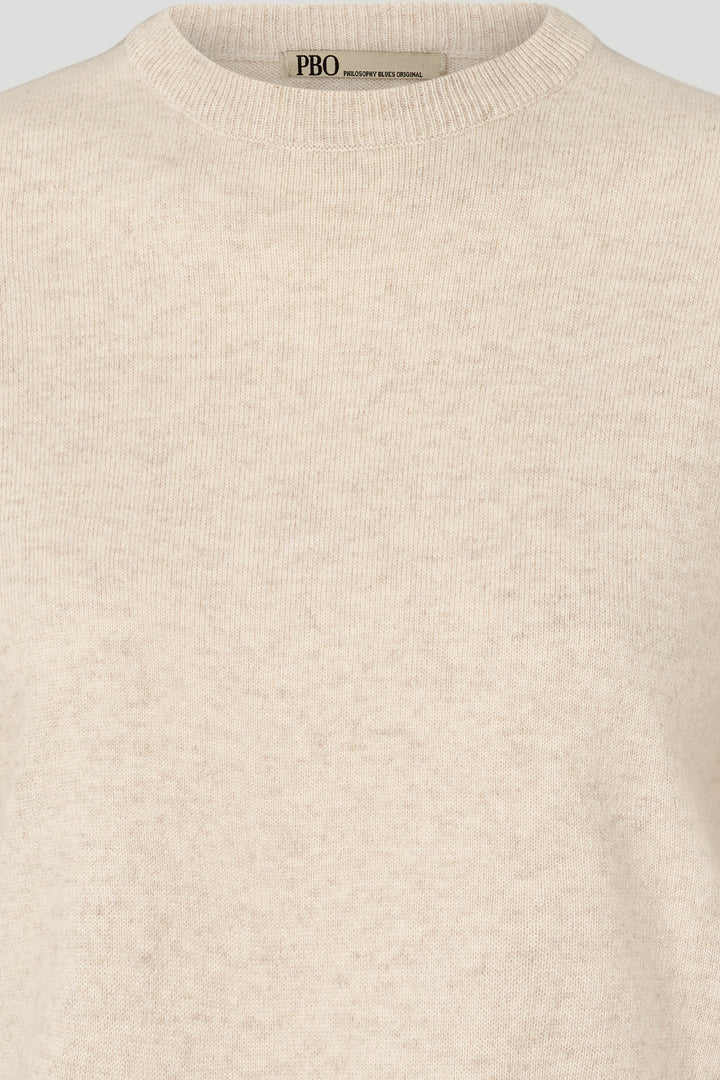 PBO PBOKonti strik T-shirt KNITWEAR 180 Off white melange