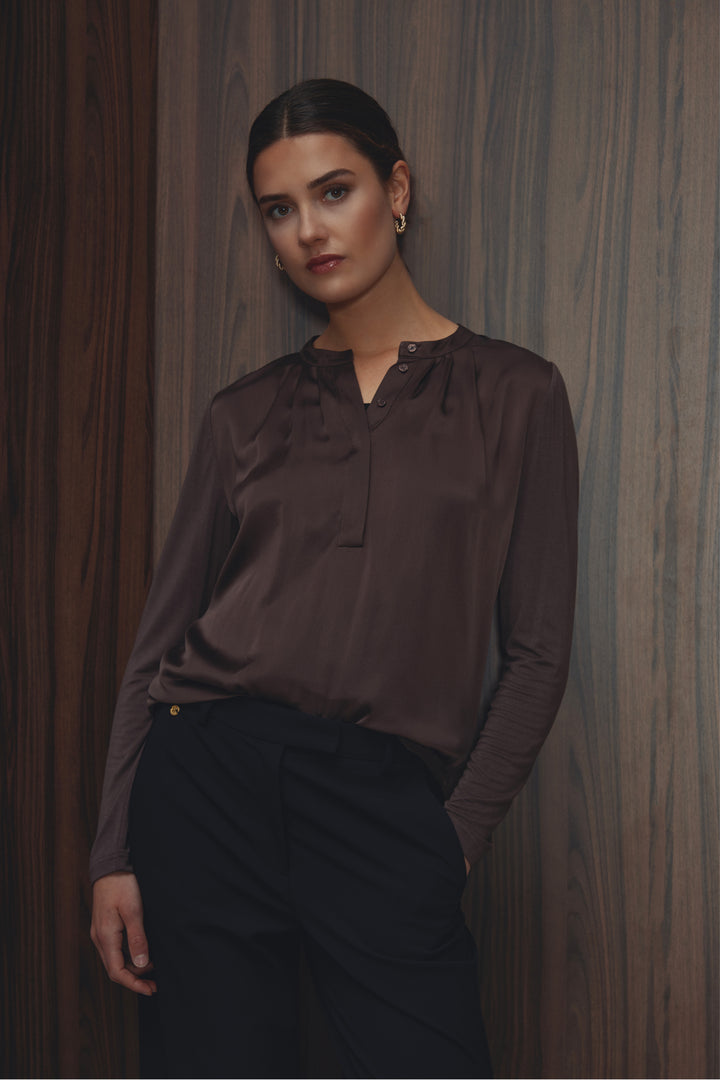 PBO PBOKopala bluse BLOUSE 691 Chocolate