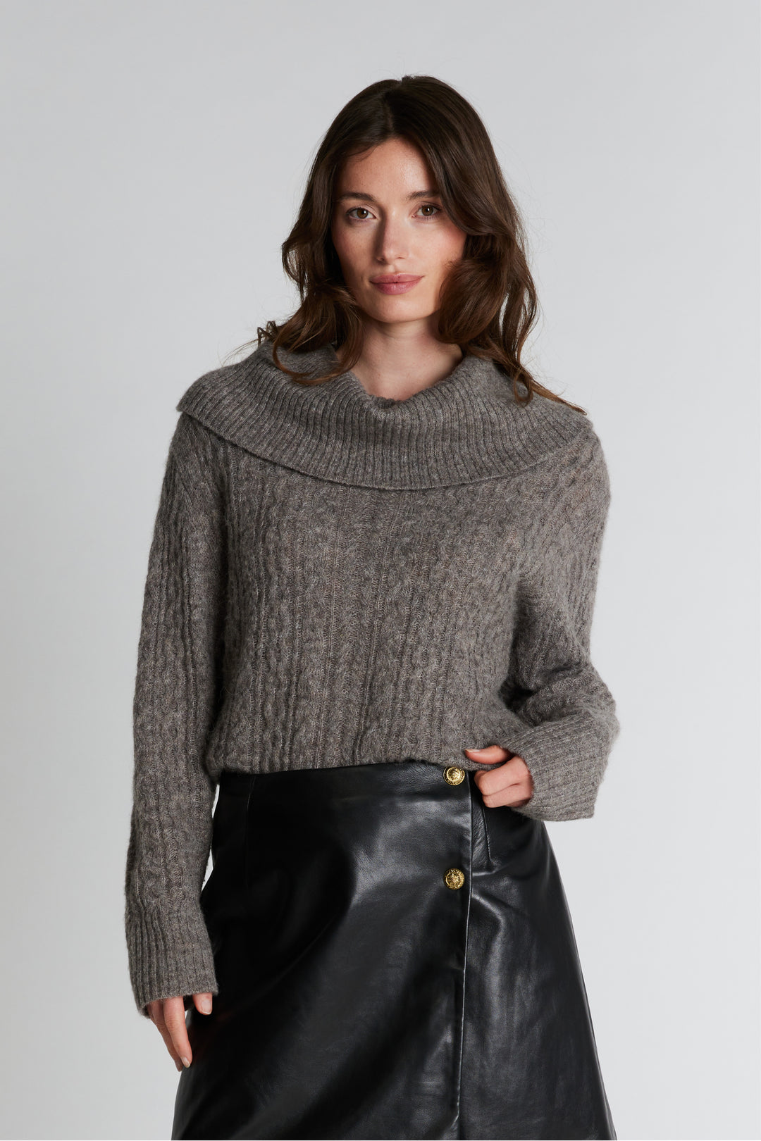 PBO PBOKosta striktrøje KNITWEAR 190 Beige melange