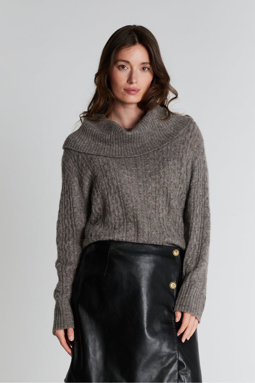 PBO PBOKosta striktrøje KNITWEAR 190 Beige melange