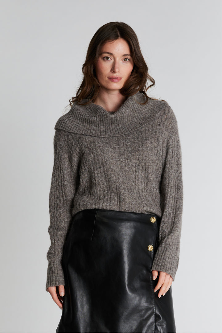 PBO PBOKosta striktrøje KNITWEAR 190 Beige melange