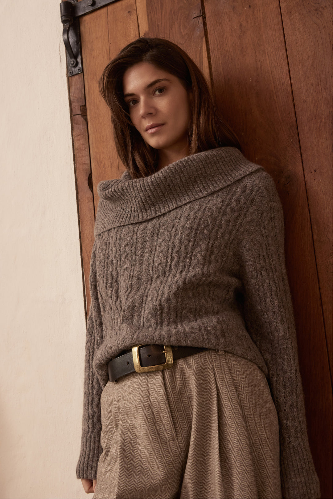 PBO PBOKosta striktrøje KNITWEAR 190 Beige melange