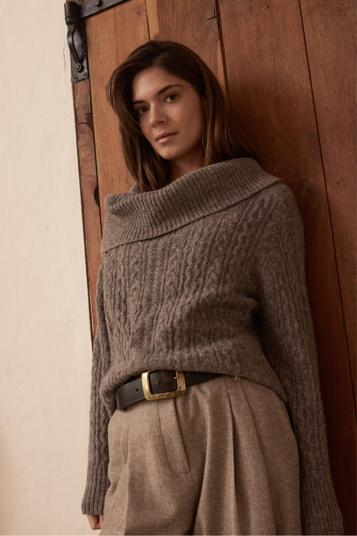 PBO PBOKosta striktrøje KNITWEAR 190 Beige melange