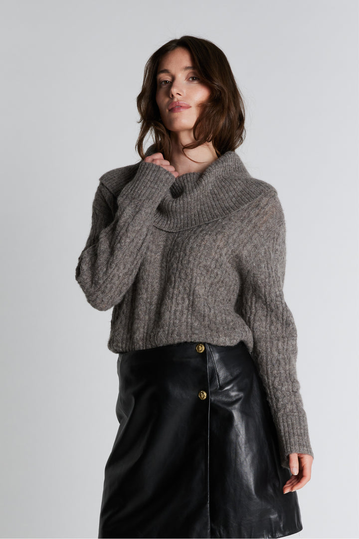 PBO PBOKosta striktrøje KNITWEAR 190 Beige melange