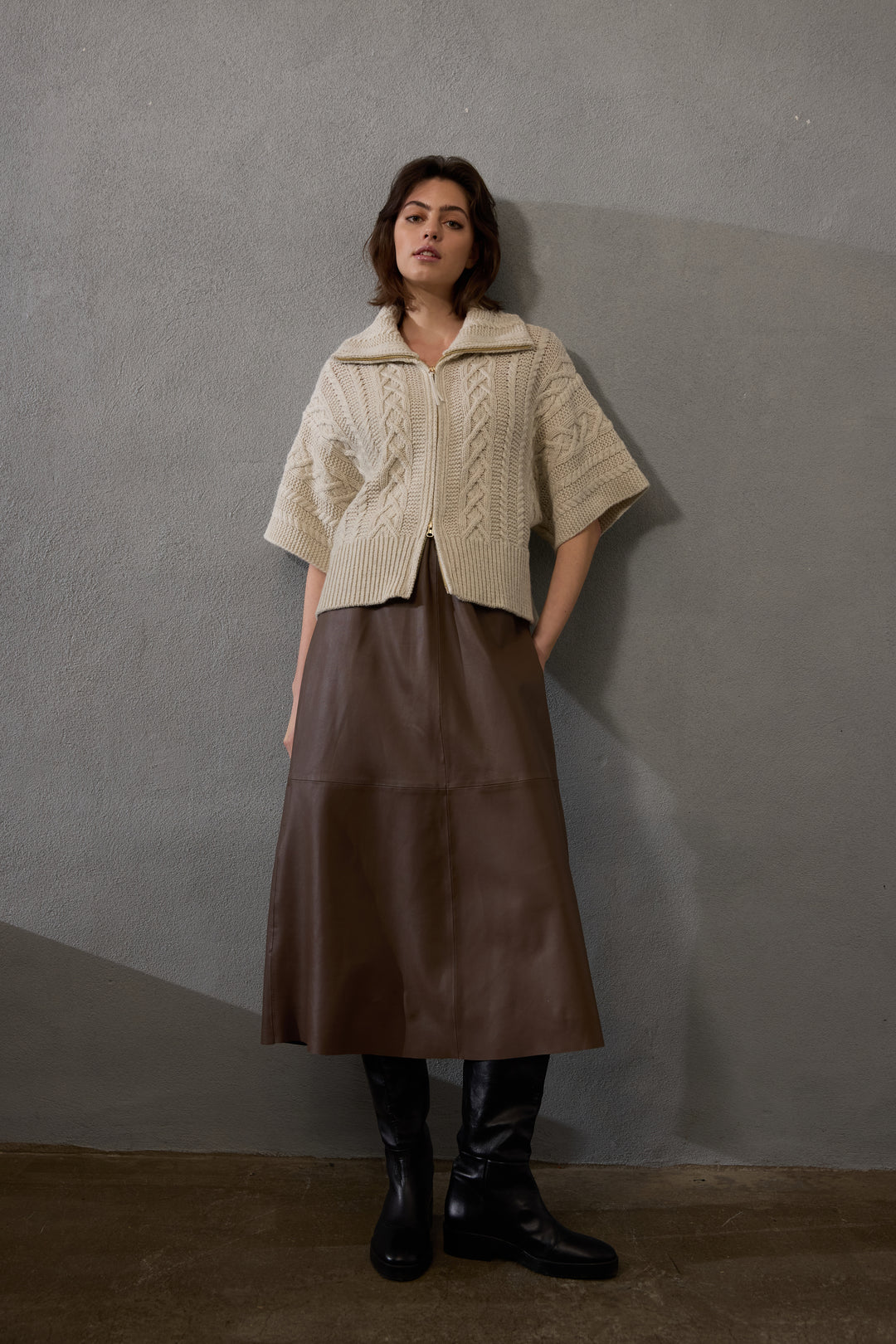 PBO PBOLapa lædernederdel SKIRTS 408 Elm