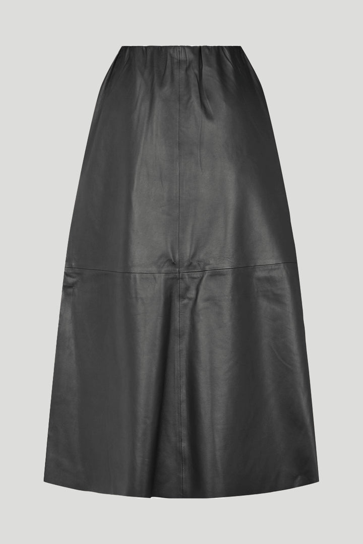 PBO PBOLapa lædernederdel SKIRTS Sort