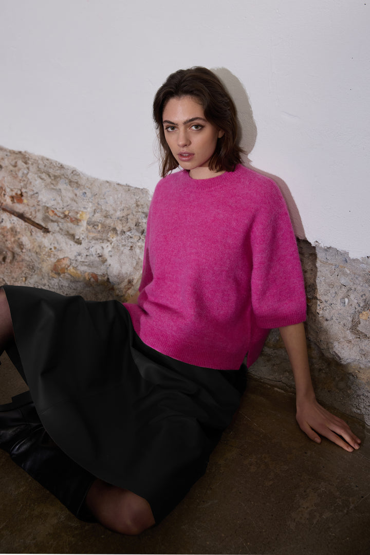 PBO PBOLapa lædernederdel SKIRTS Sort