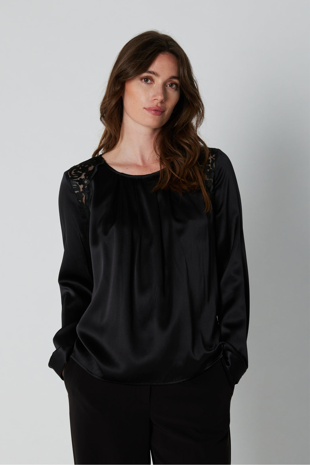 PBO PBOLaura blouse BLOUSE Sort