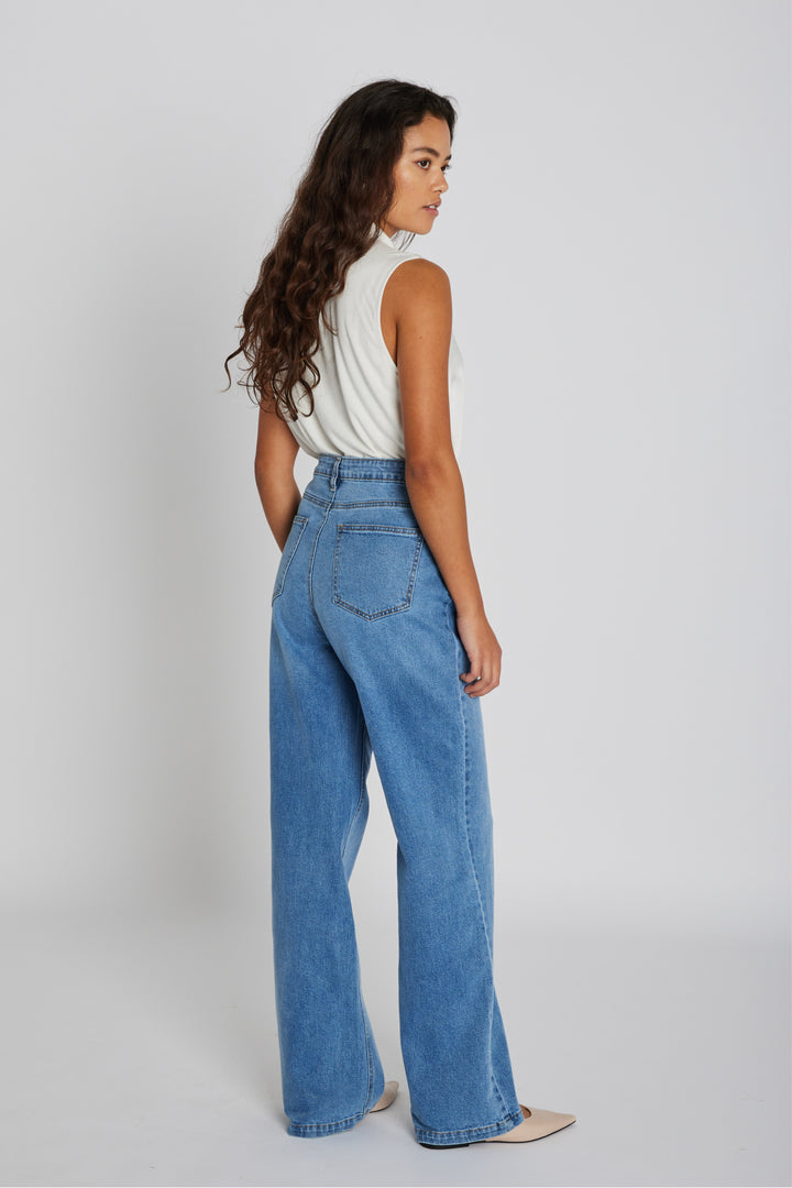 PBO PBOLia jeans TROUSERS 200 Blue denim
