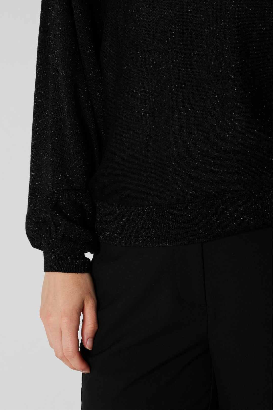 PBO PBOLily strikbluse KNITWEAR Sort