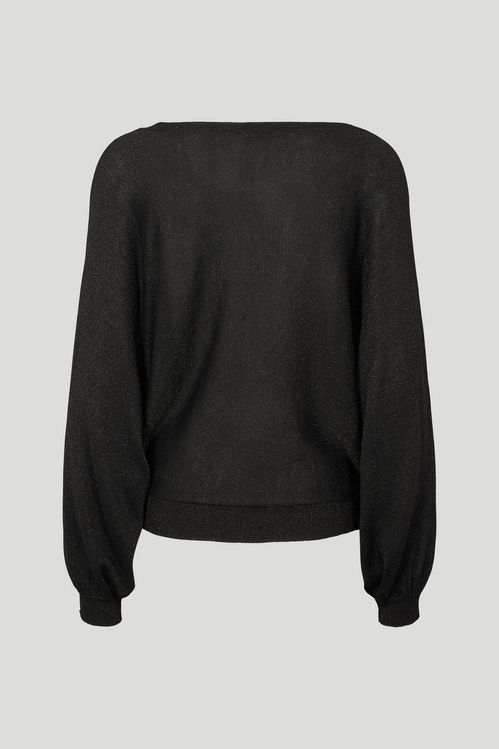 PBO PBOLily strikbluse KNITWEAR Sort