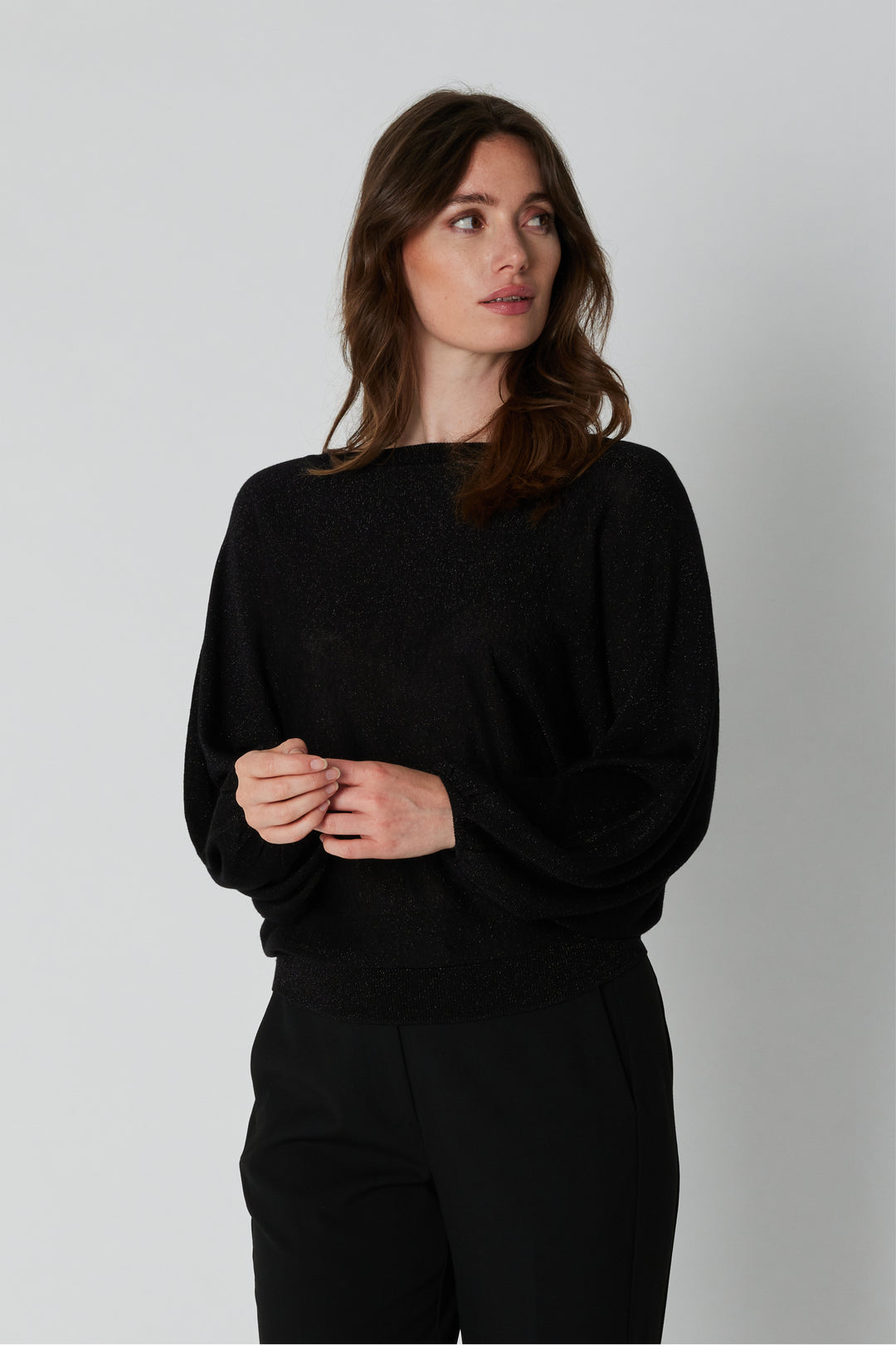 PBO PBOLily strikbluse KNITWEAR Sort
