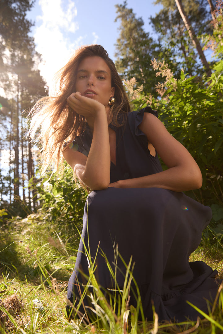 PBO PBOLinden kjole DRESSES 30 Navy