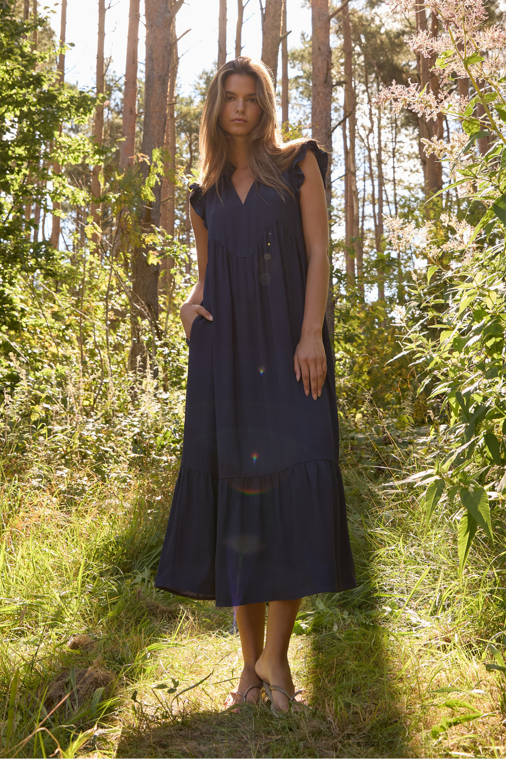 PBO PBOLinden kjole DRESSES 30 Navy