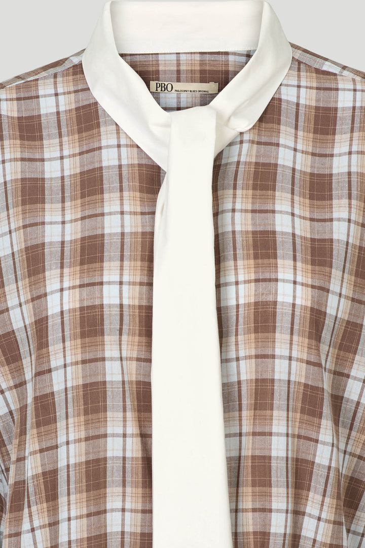 PBO PBOLopez skjorte SHIRTS 673 Blue/brown check