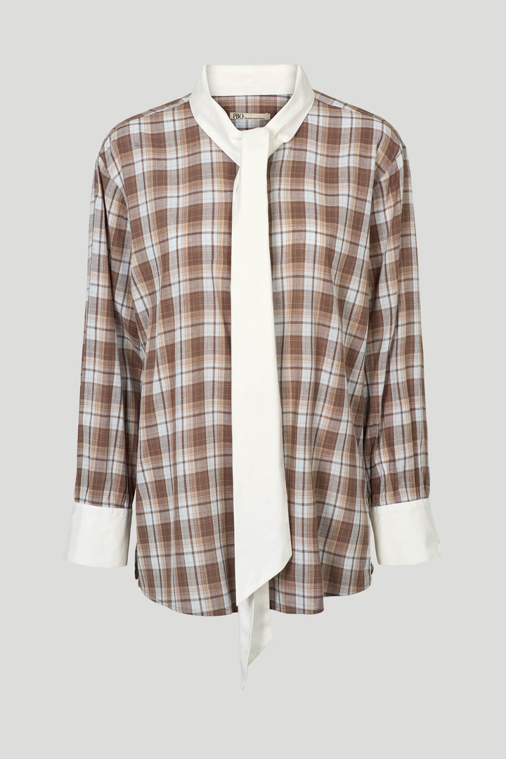 PBO PBOLopez skjorte SHIRTS 673 Blue/brown check