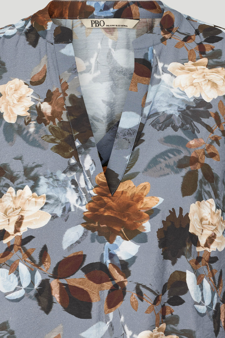 PBO PBOLucky bluse BLOUSE 687 Dark flower print