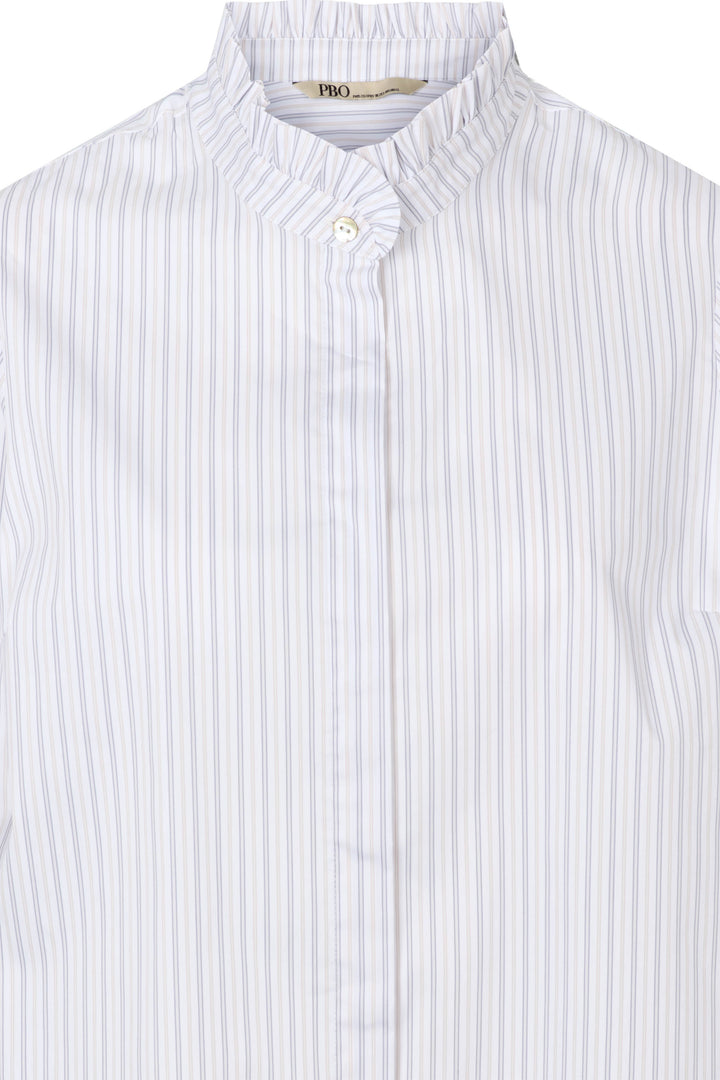 PBO PBOLuna skjorte SHIRTS 424 Neutral stripe