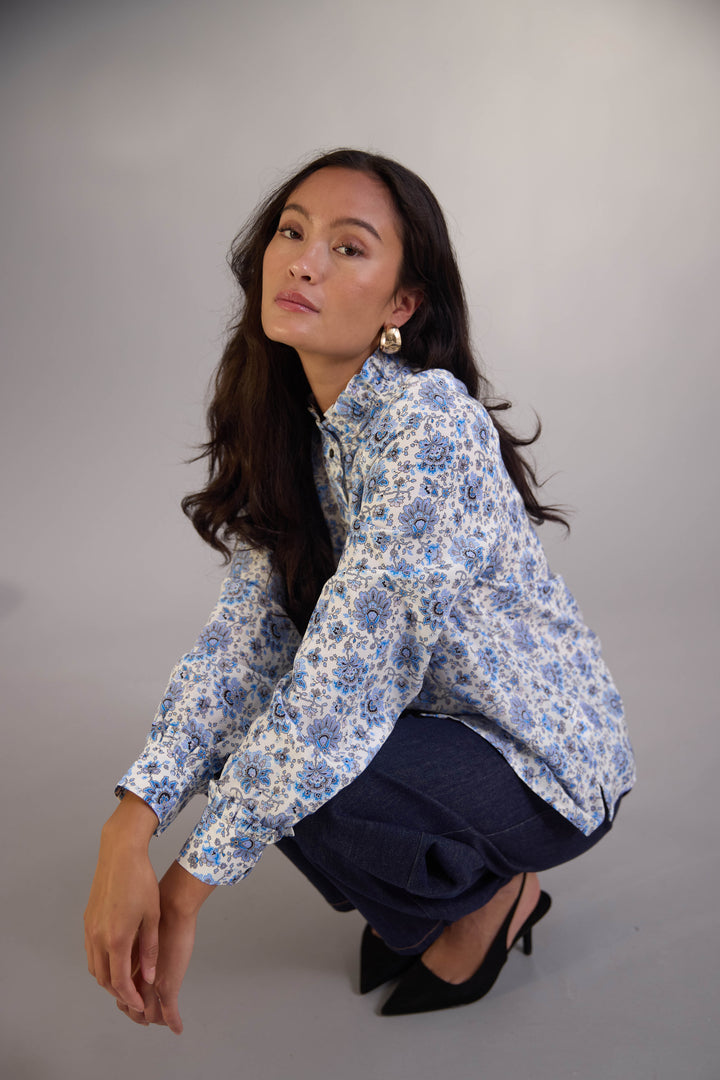 PBO PBOLuna skjorte SHIRTS 898 Blue/Off white