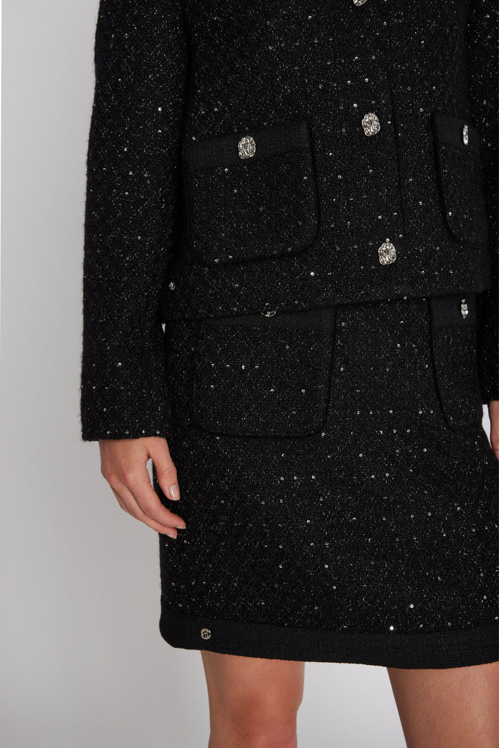 PBO PBOMarmonti nederdel SKIRTS Sort