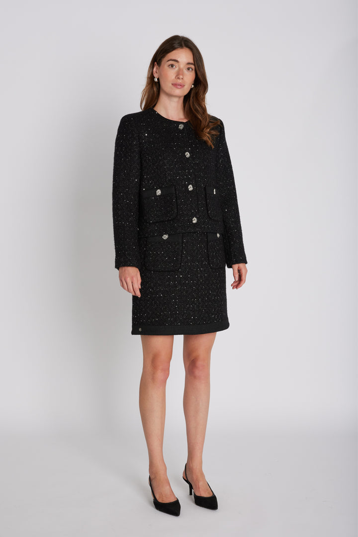 PBO PBOMarmonti nederdel SKIRTS Sort