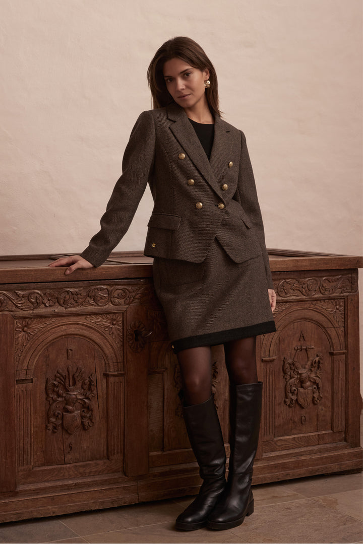 PBO PBOMarmonti nederdel SKIRTS 832 Black/Beige