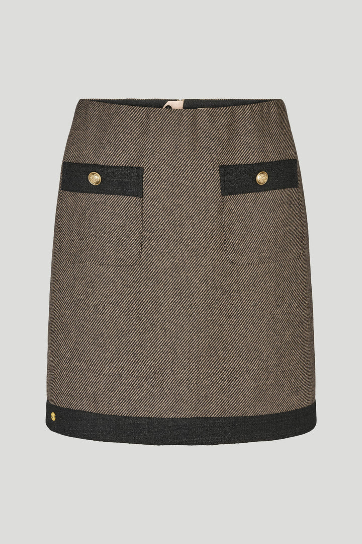 PBO PBOMarmonti nederdel SKIRTS 832 Black/Beige