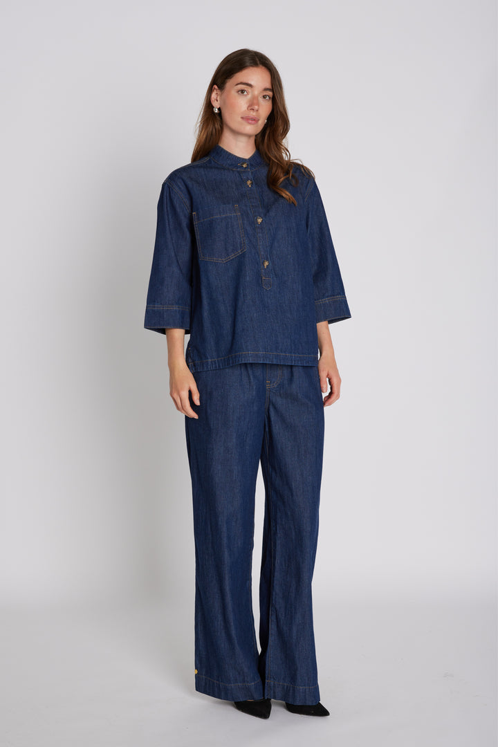 PBO PBOMelli bukser TROUSERS 253 Dark denim