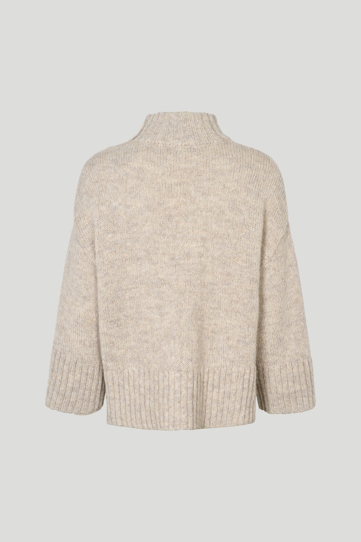 PBO PBOMidnight striktrøje KNITWEAR 190 Beige melange