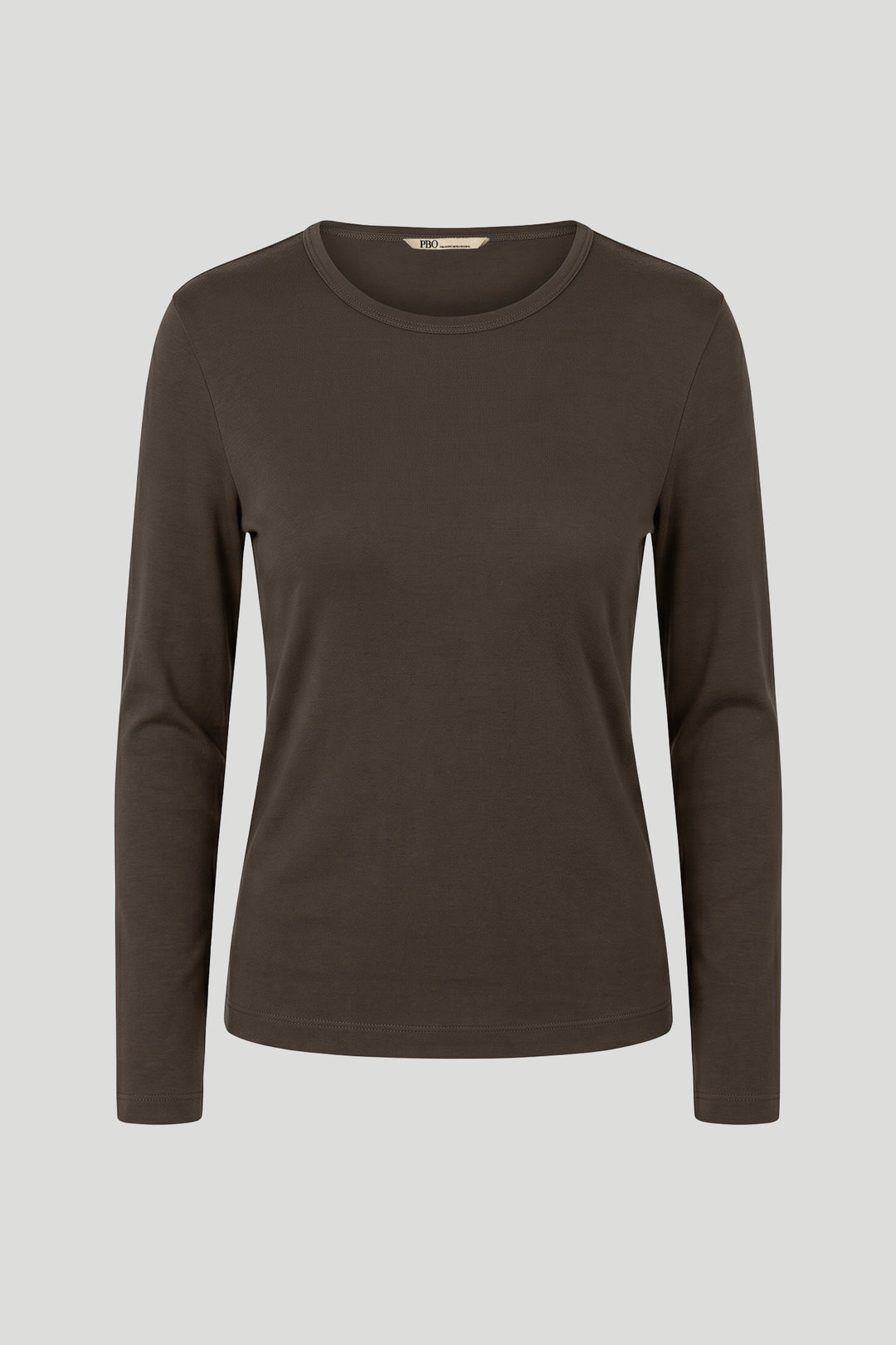PBO PBOMilosa langærmet T-shirt T-SHIRTS 690 Dark brown