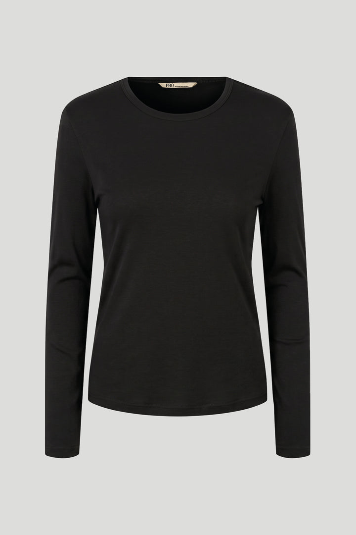 PBO PBOMilosa langærmet T-shirt T-SHIRTS Sort