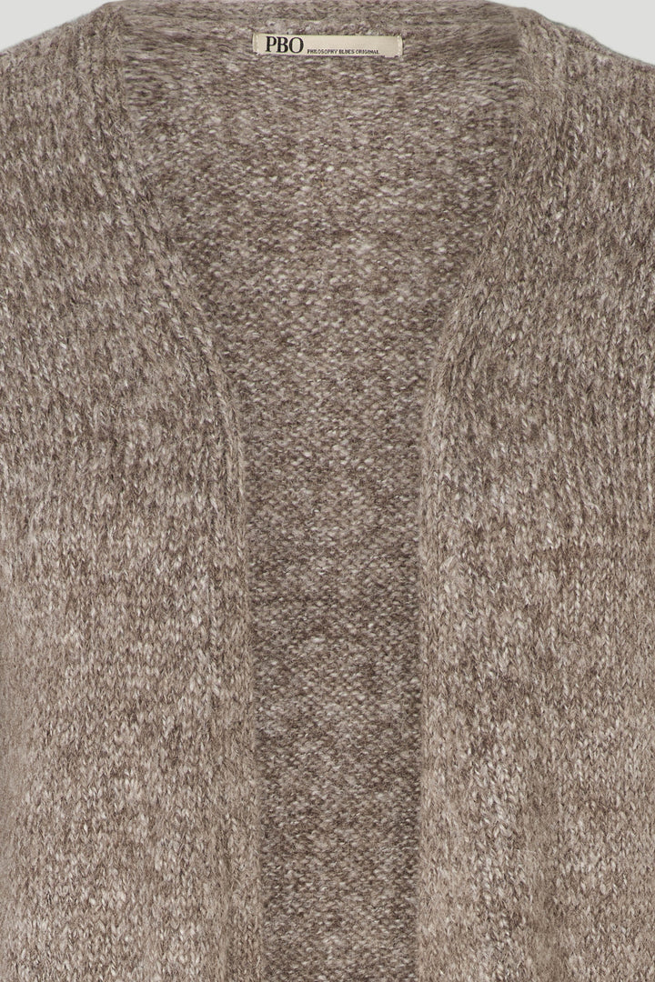 PBO PBOMima striktrøje KNITWEAR 465 Chocolate chip