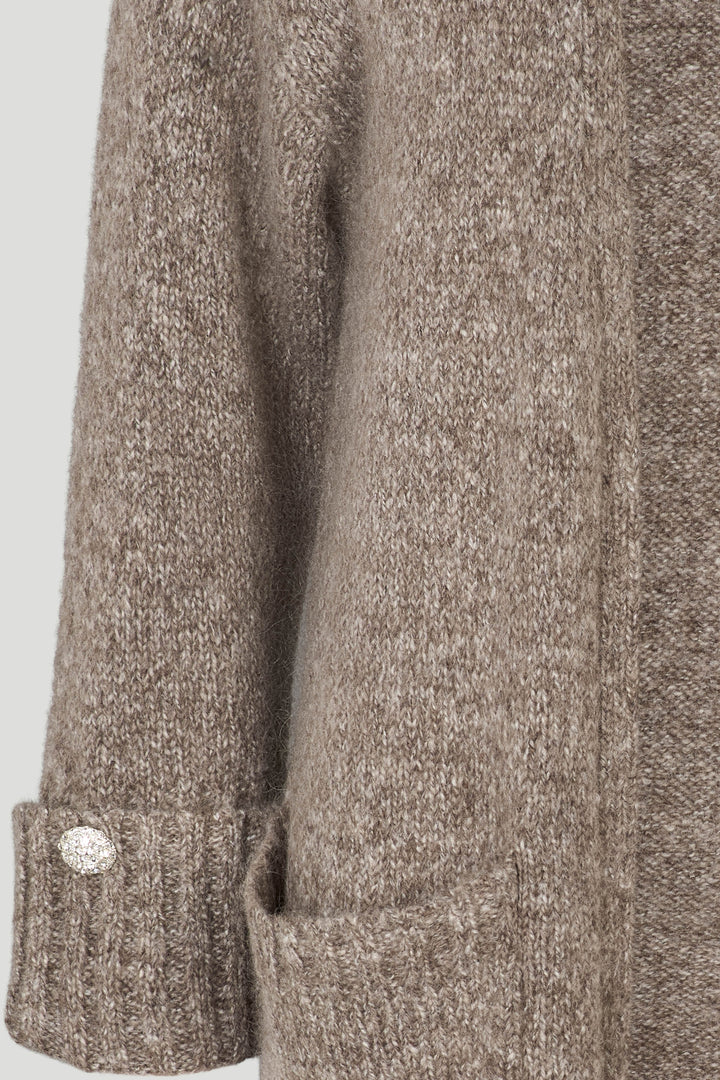 PBO PBOMima striktrøje KNITWEAR 465 Chocolate chip