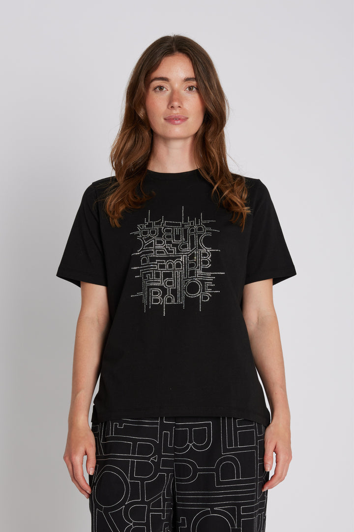 PBO PBOMonogram T-shirt T-SHIRTS Sort