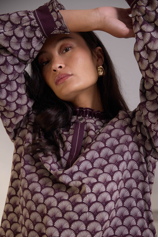 PBONewSabbi bluse - Deco print