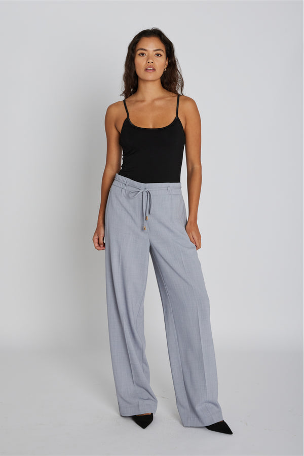 PBONoa pants - Light blue melange