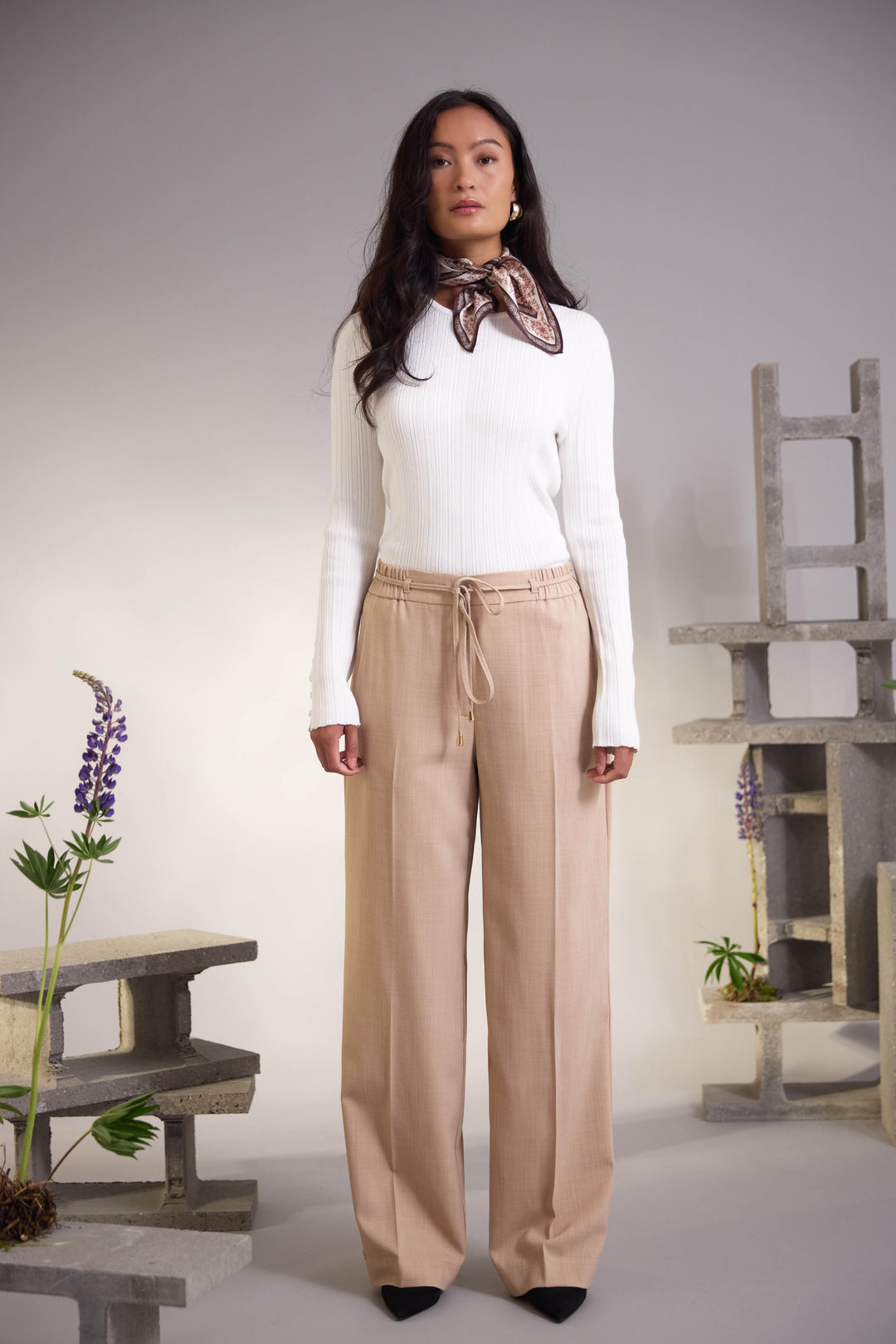 PBO PBONoa bukser TROUSERS 55 Sand melange