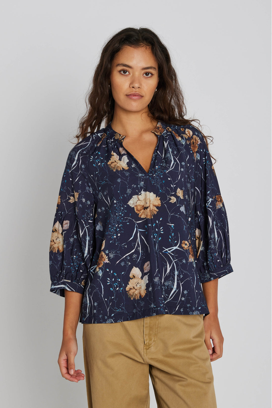 PBO PBONovella bluse BLOUSE 837 Dark flower