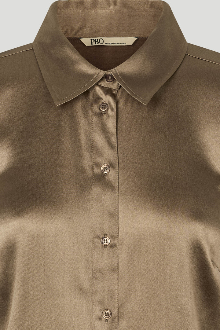 PBO PBOOlino skjorte SHIRTS 465 Chocolate chip
