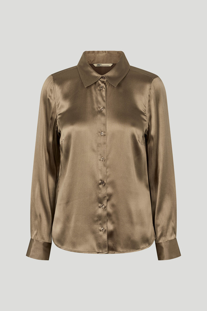 PBO PBOOlino skjorte SHIRTS 465 Chocolate chip