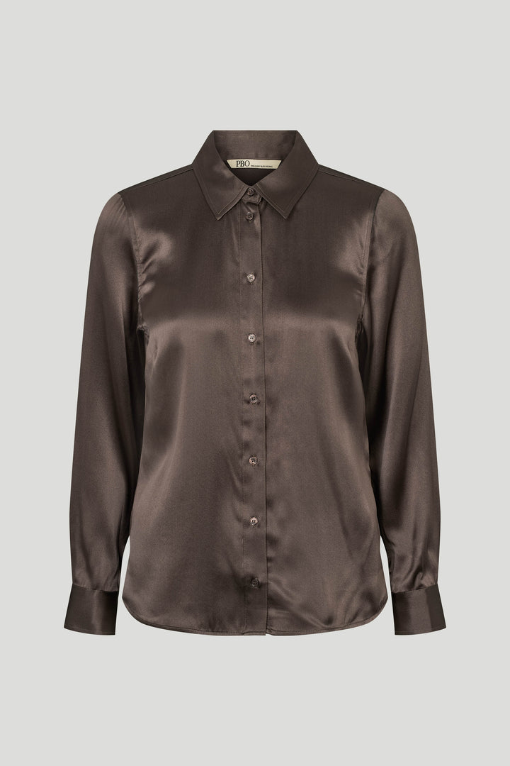 PBO PBOOlino skjorte SHIRTS 698 Smoke