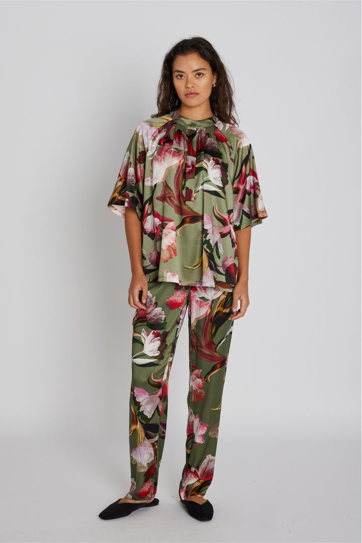 PBO PBOOpala bluse BLOUSE 835 Army mix