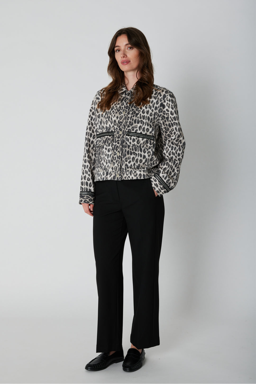 PBO PBOOva jakke OUTERWEAR 906 Grey leopard