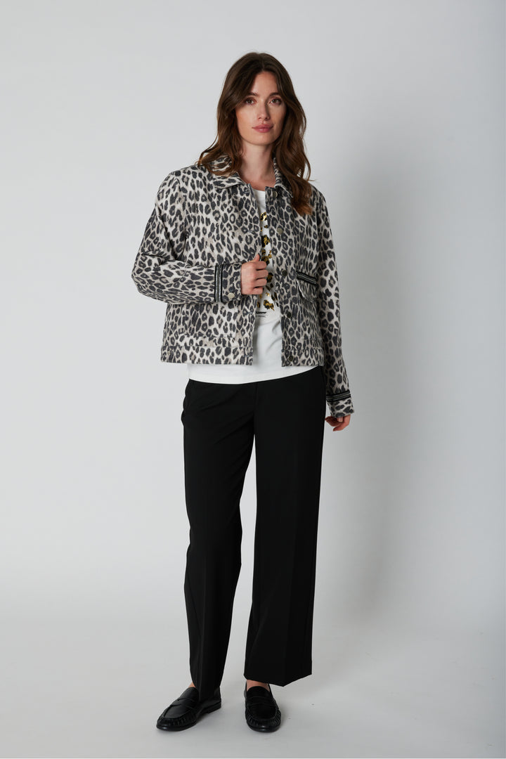 PBO PBOOva jakke OUTERWEAR 906 Grey leopard