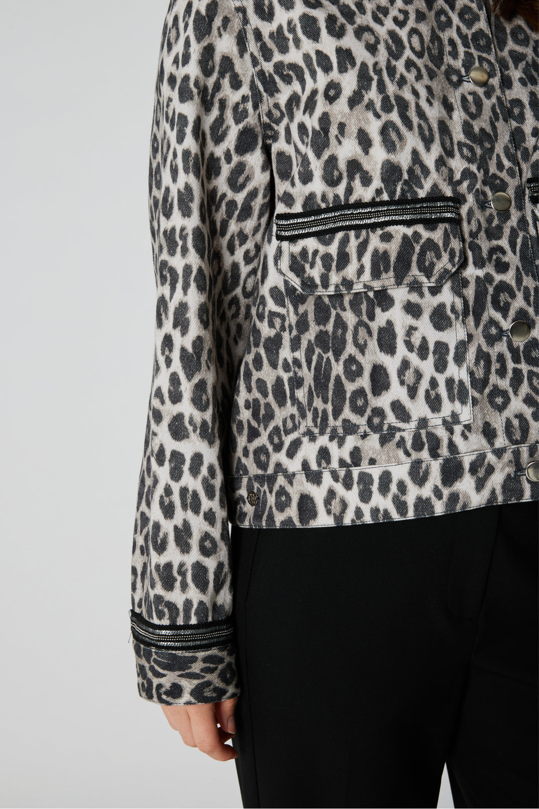 PBO PBOOva jakke OUTERWEAR 906 Grey leopard