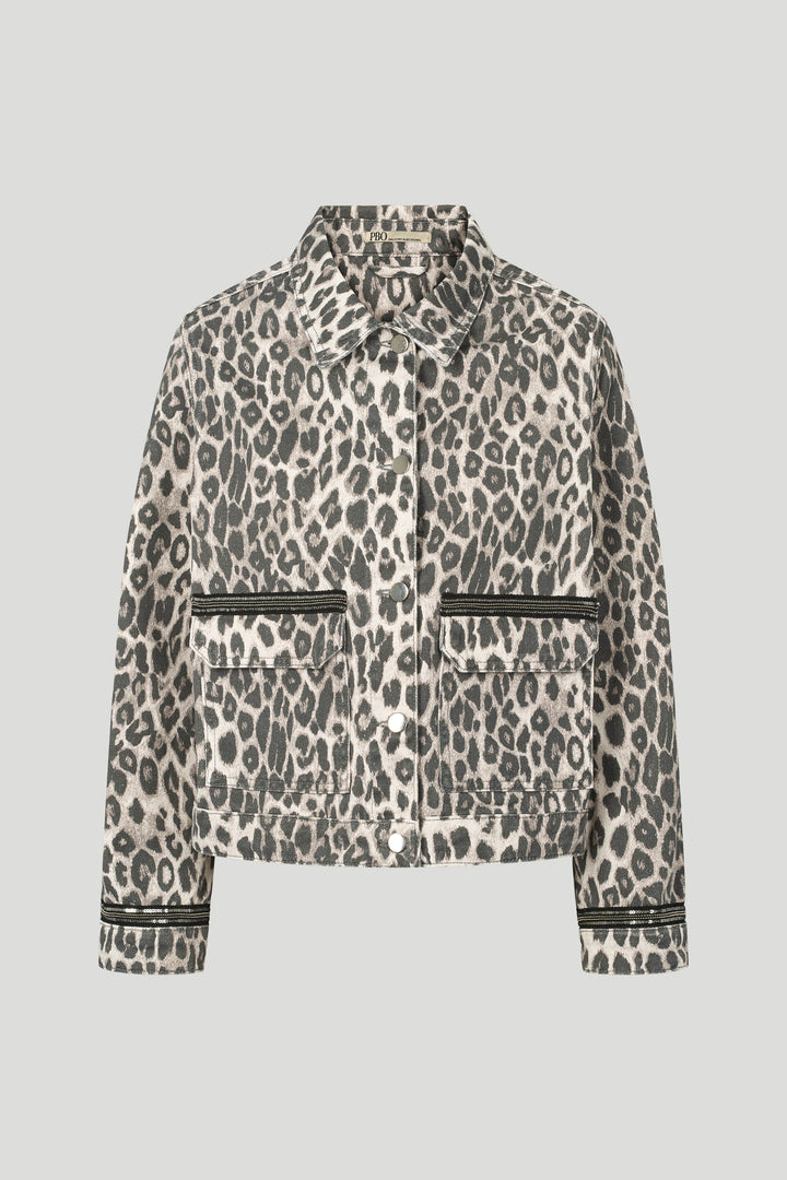 PBO PBOOva jakke OUTERWEAR 906 Grey leopard