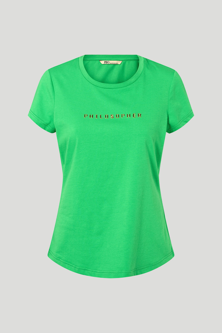 PBO PBOPhilosopher Kortærmet T-shirt T-SHIRTS 597 Kelly green