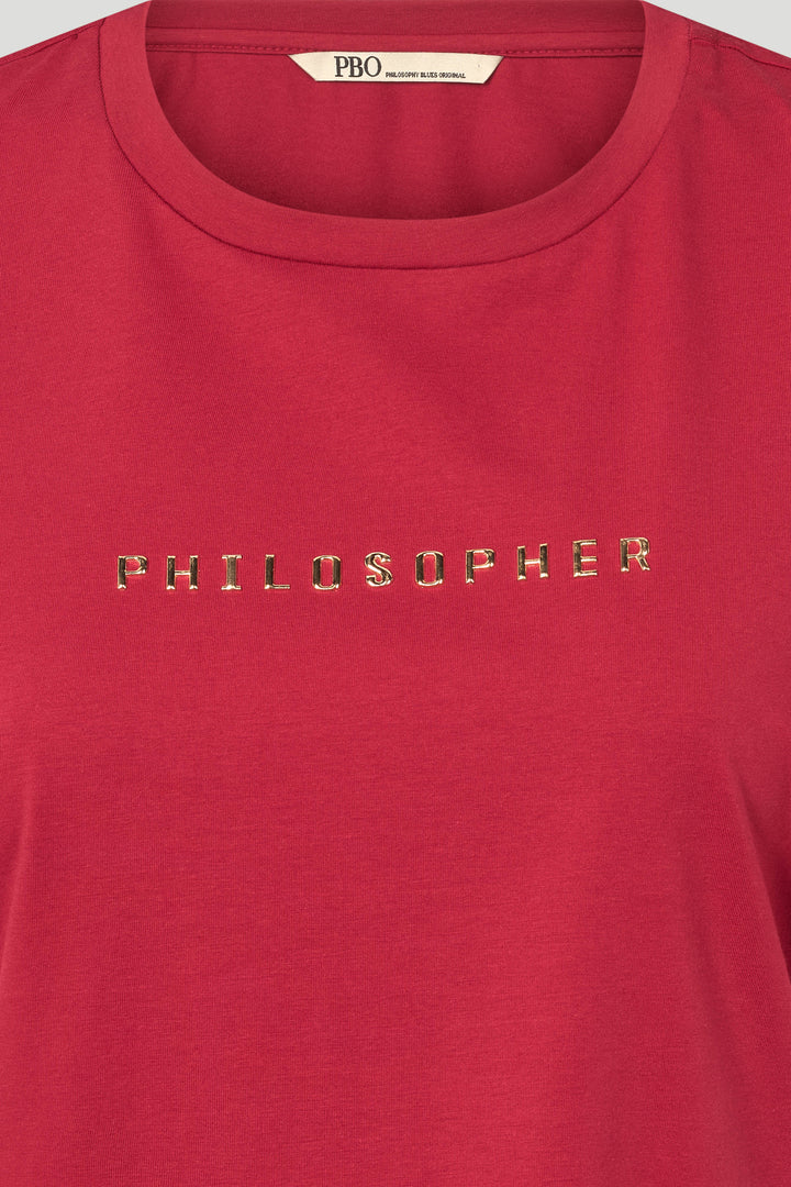 PBO PBOPhilosopher Kortærmet T-shirt T-SHIRTS 766 Rosewood