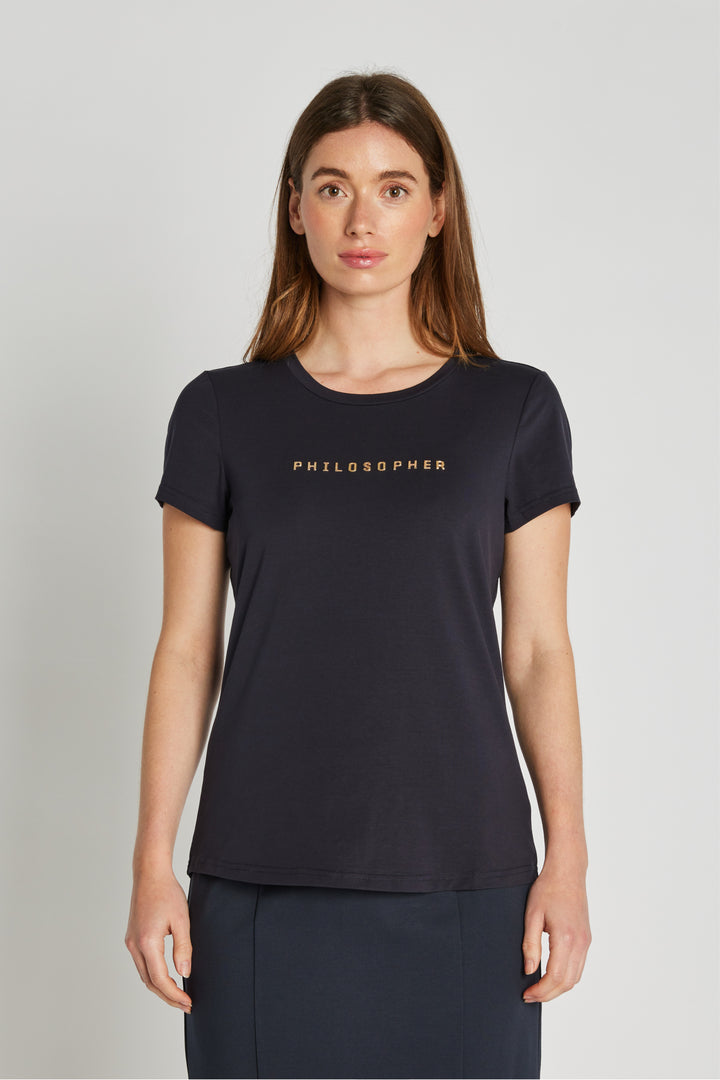 PBO PBOPhilosopher Kortærmet T-shirt T-SHIRTS 250 Midnight