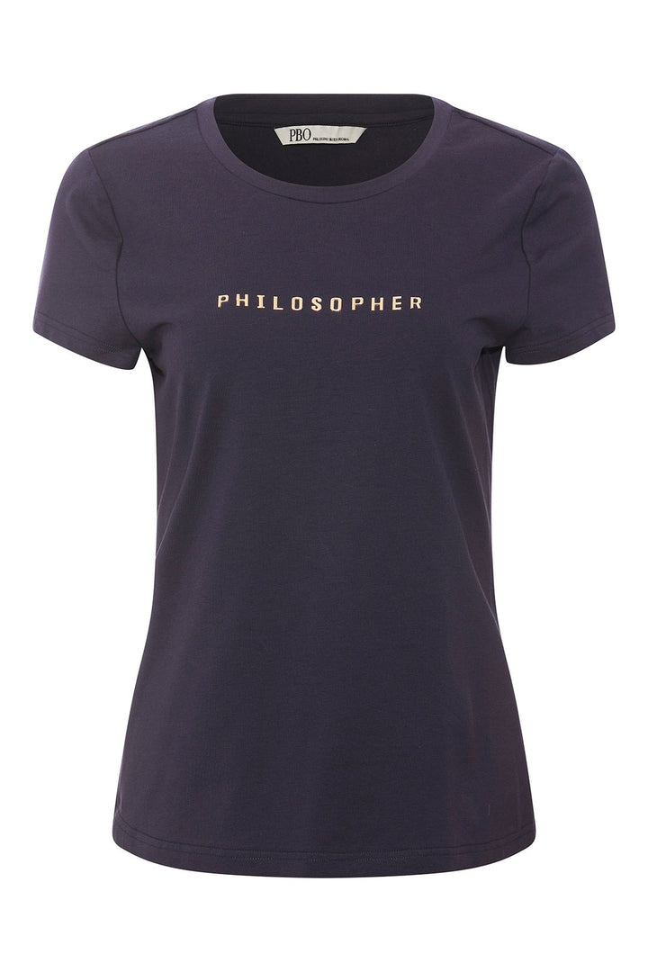 PBO PBOPhilosopher Kortærmet T-shirt T-SHIRTS 250 Midnight